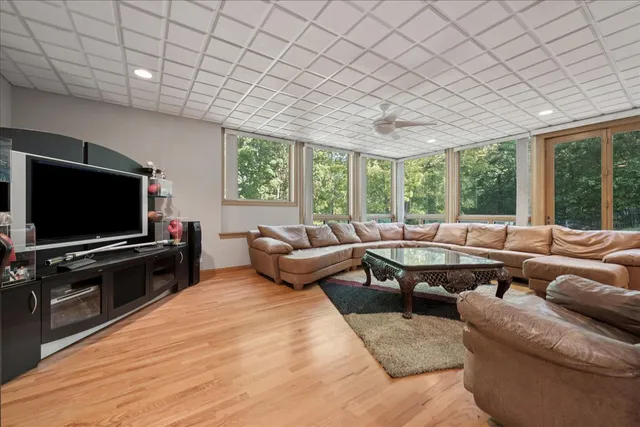 a backyard of a house