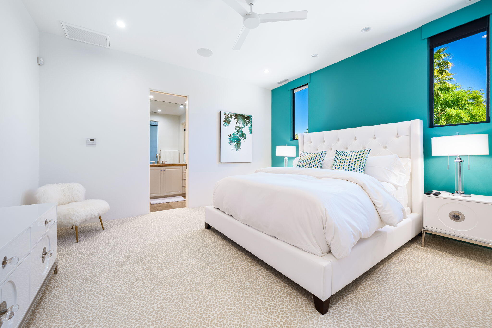 6 Sun Ridge Circle Rancho Mirage, CA 92270 - Photo 43 of 56 a large white bed in a white room