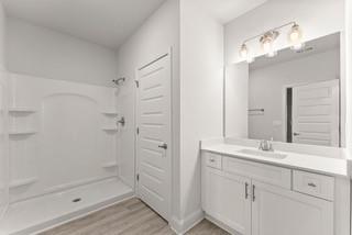 636 Bald Ridge Circle Demorest, GA 30535 - Photo 30 of 35 a bathroom with a shower sink and mirror
