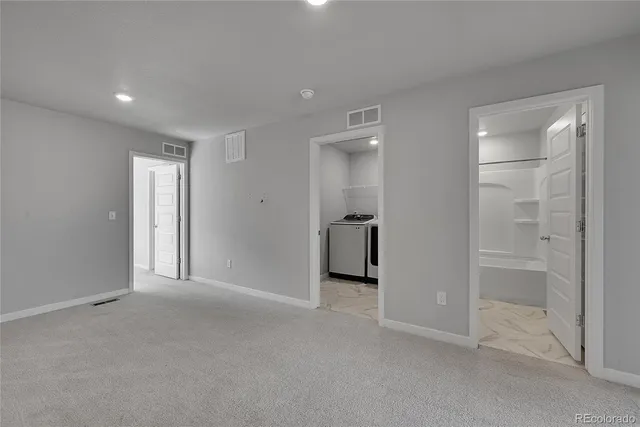 wooden floor and closet in a room