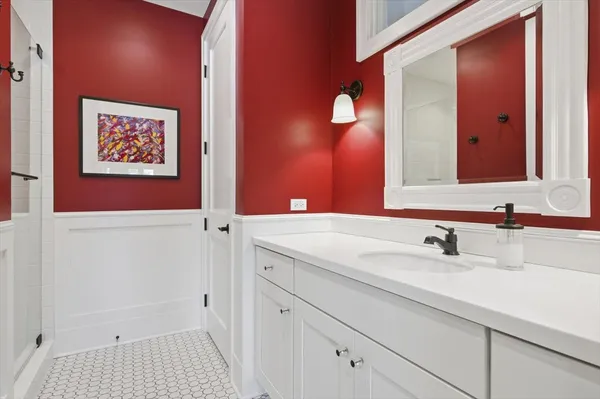 a view of storage and utility room with stairs