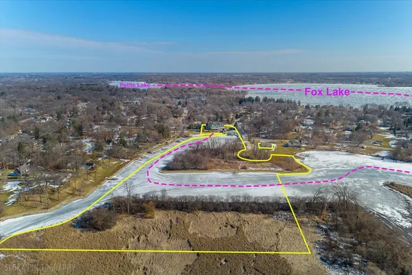 a view of a city with an ocean view