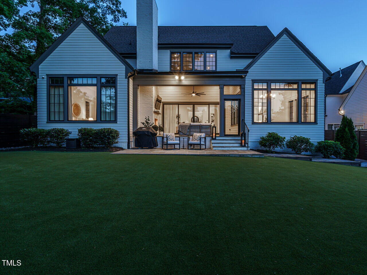 602 Shelley Road Raleigh, NC 27609 - Photo 62 of 64 060-1280x960-rear-view-night