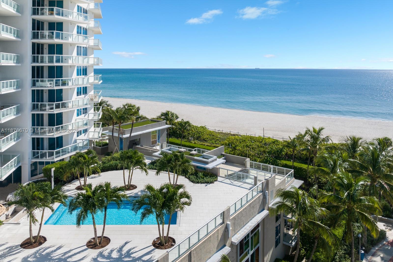 3801 Collins Avenue, Unit 503 Miami Beach, FL 33140 - Photo 24 of 31 a view of a terrace with a garden