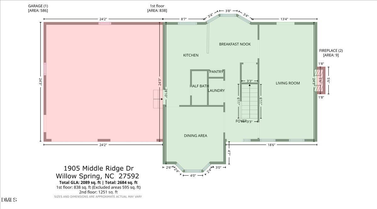 1905 Middle Ridge Drive Willow Spring, NC 27592 - Photo 40 of 44 49-1905 Middle Bridge Dr Floor Plan-1