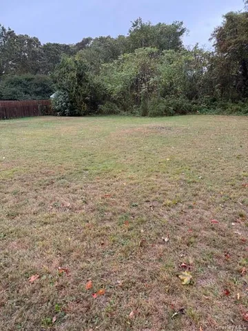a view of a field with an ocean view