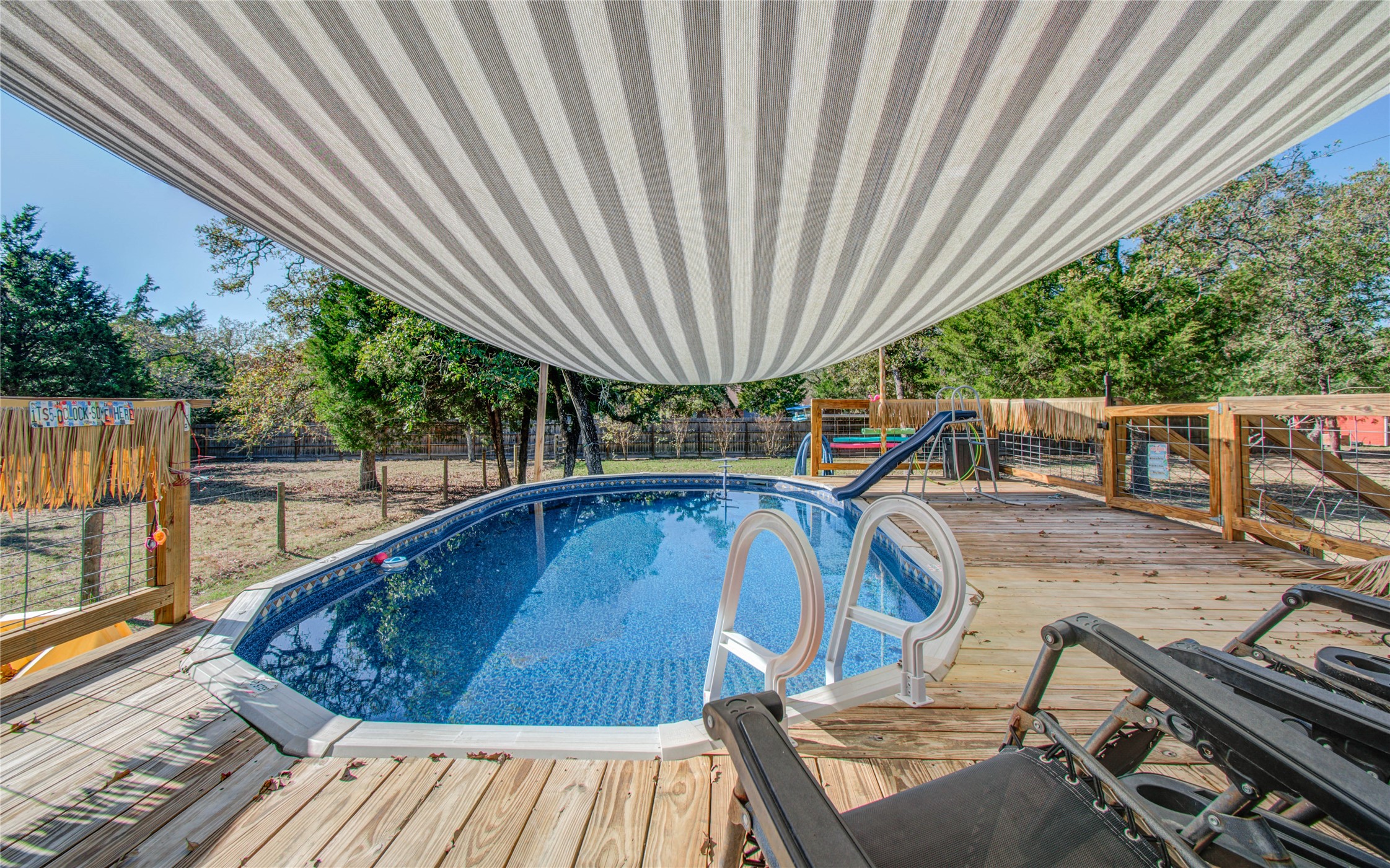 1779 County Road 151 Columbus, TX 78934 - Photo 29 of 47 a view of a swimming pool with a patio