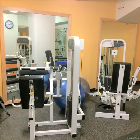 a view of a hallway with workspace