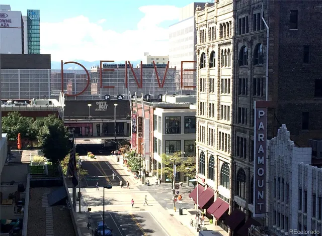 a view of city with patio