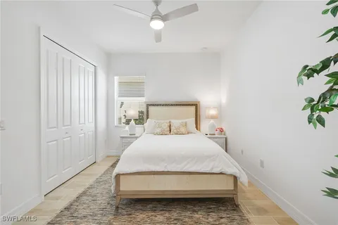 a view of a backyard with sitting area