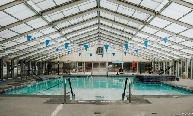 a view of a building with a patio