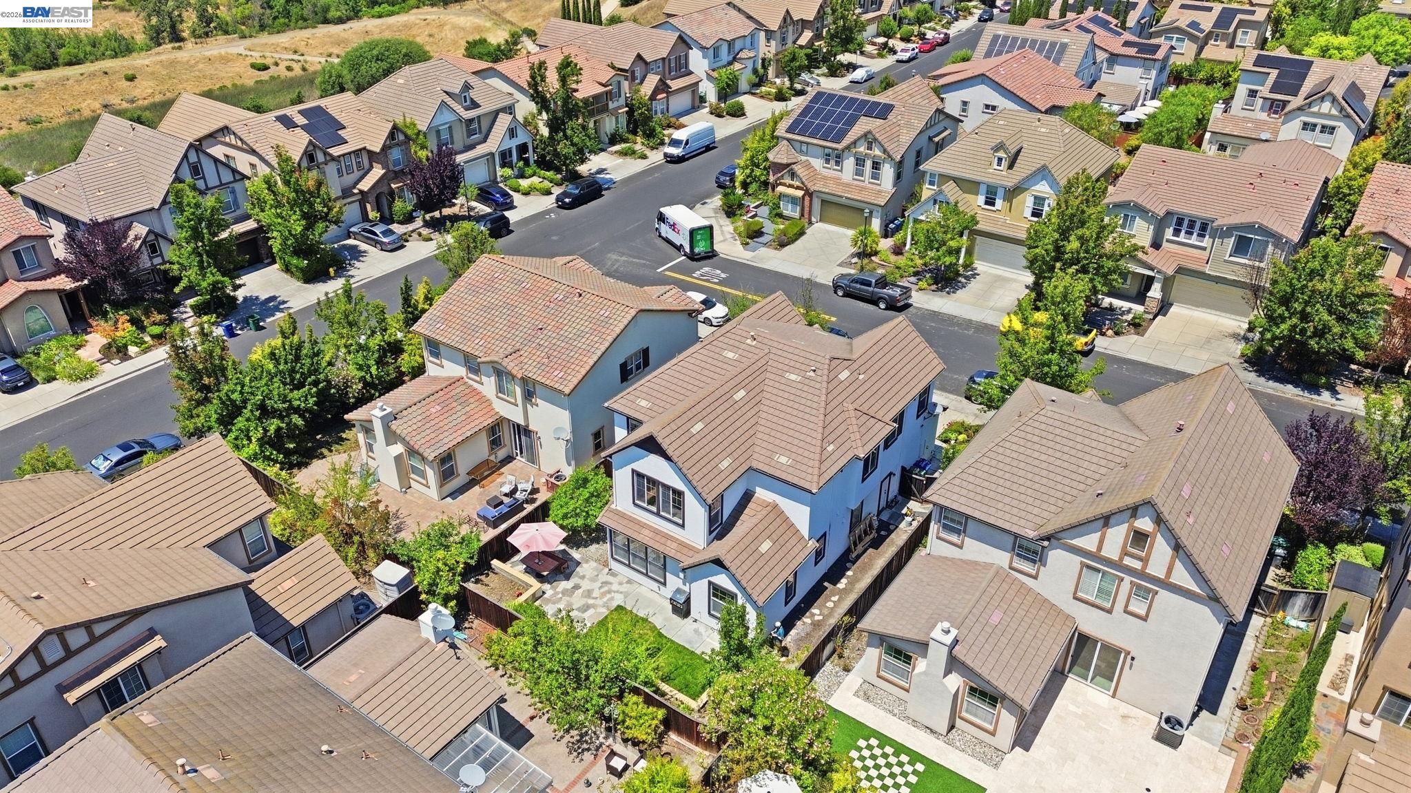 5029 Queensbury Way San Ramon, CA 94582 - Photo 49 of 58 an aerial view of a house with a yard
