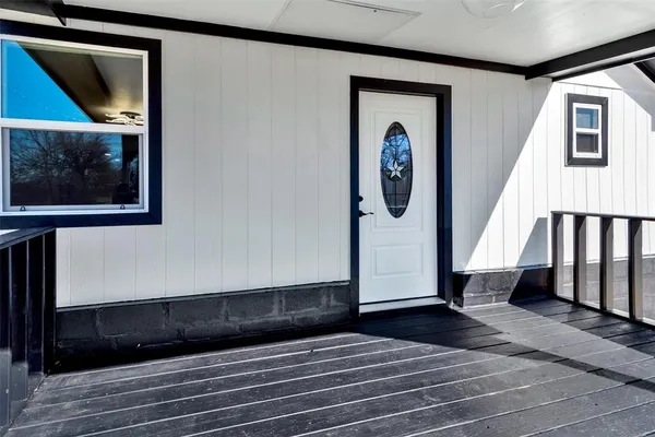 a view of a door of a house