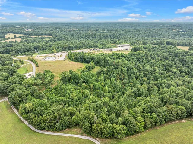 a view of a lake with a city