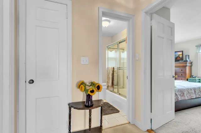 a view of entryway with livingroom and couch