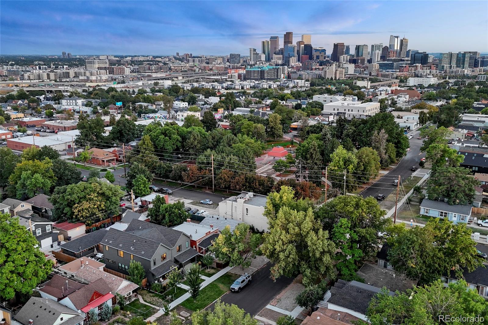 3922 Osage Street Denver, CO 80211 - Photo 39 of 44 an aerial view of a city