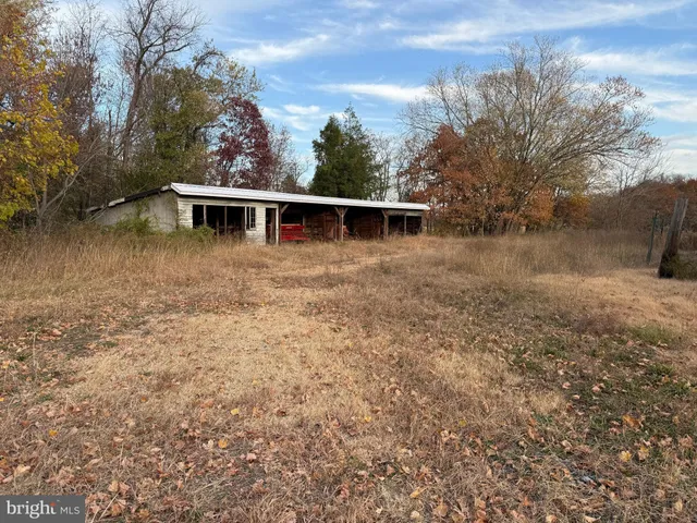a view of backyard of house
