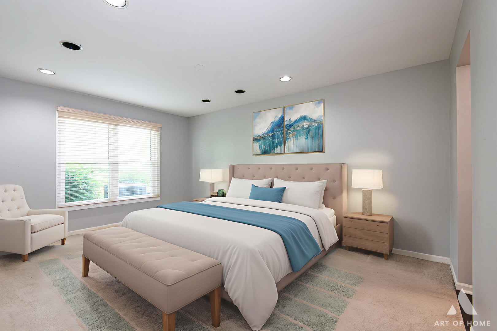 61 Willow Parkway, Unit 61 Buffalo Grove, IL 60089 - Photo 16 of 34 a bedroom with a bed and a large window