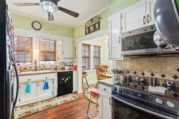 a kitchen with lots of counter top space