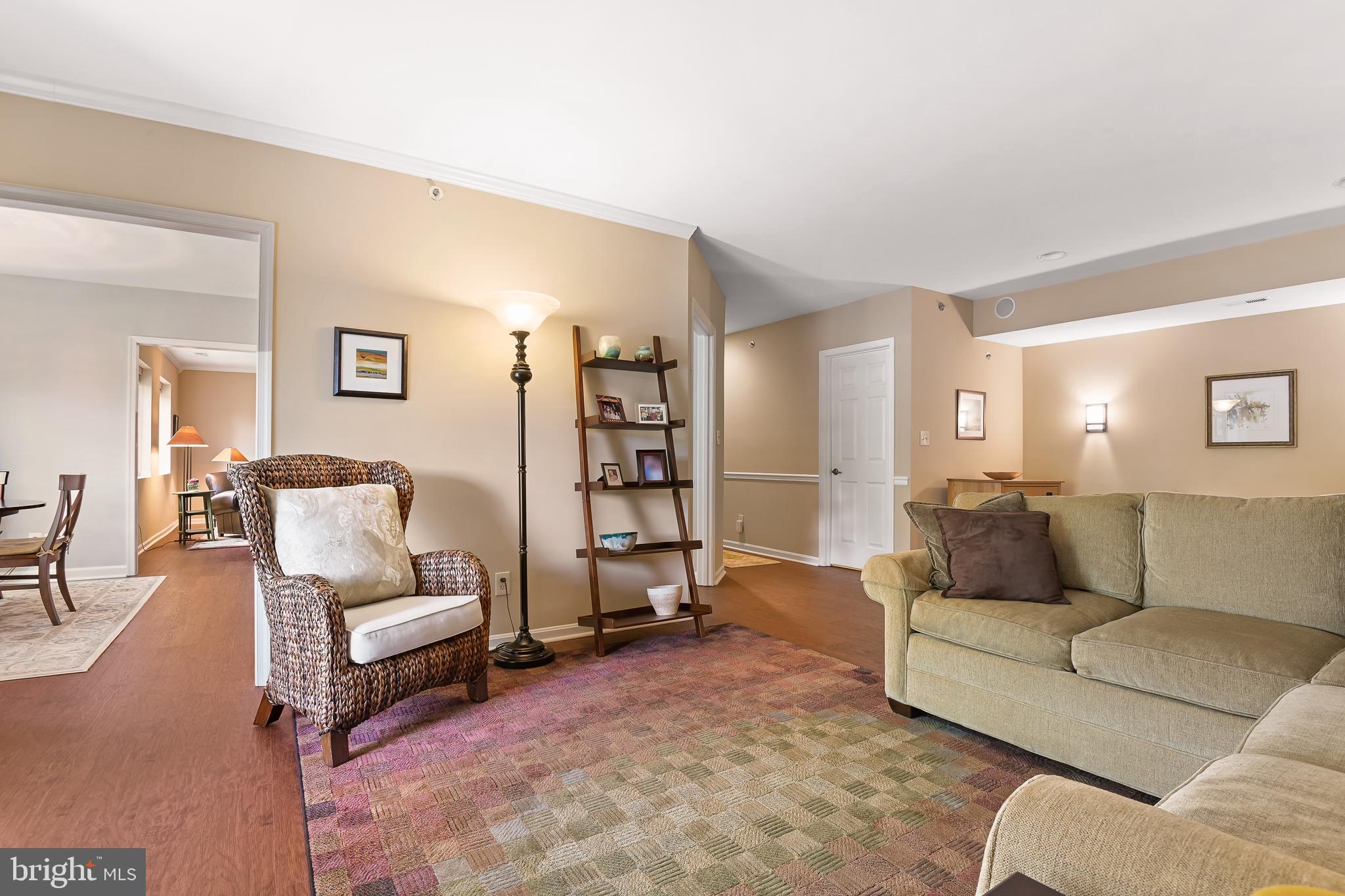 416 Rockfleet Road, Unit 202 Lutherville-Timonium, MD 21093 - Photo 13 of 30 Living Room with Updated Flooring