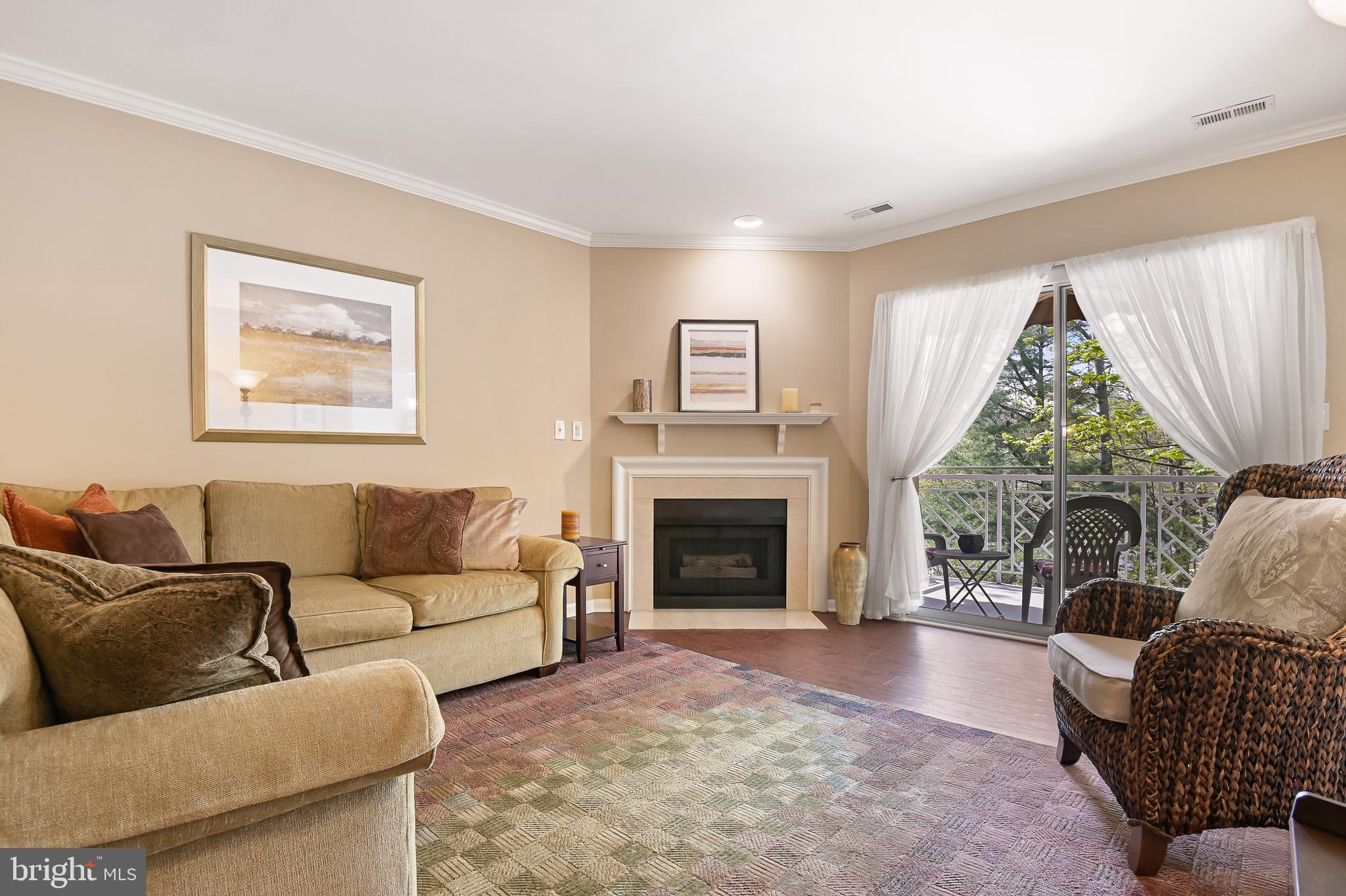 416 Rockfleet Road, Unit 202 Lutherville-Timonium, MD 21093 - Photo 14 of 30 Living Room with Gas Fireplace