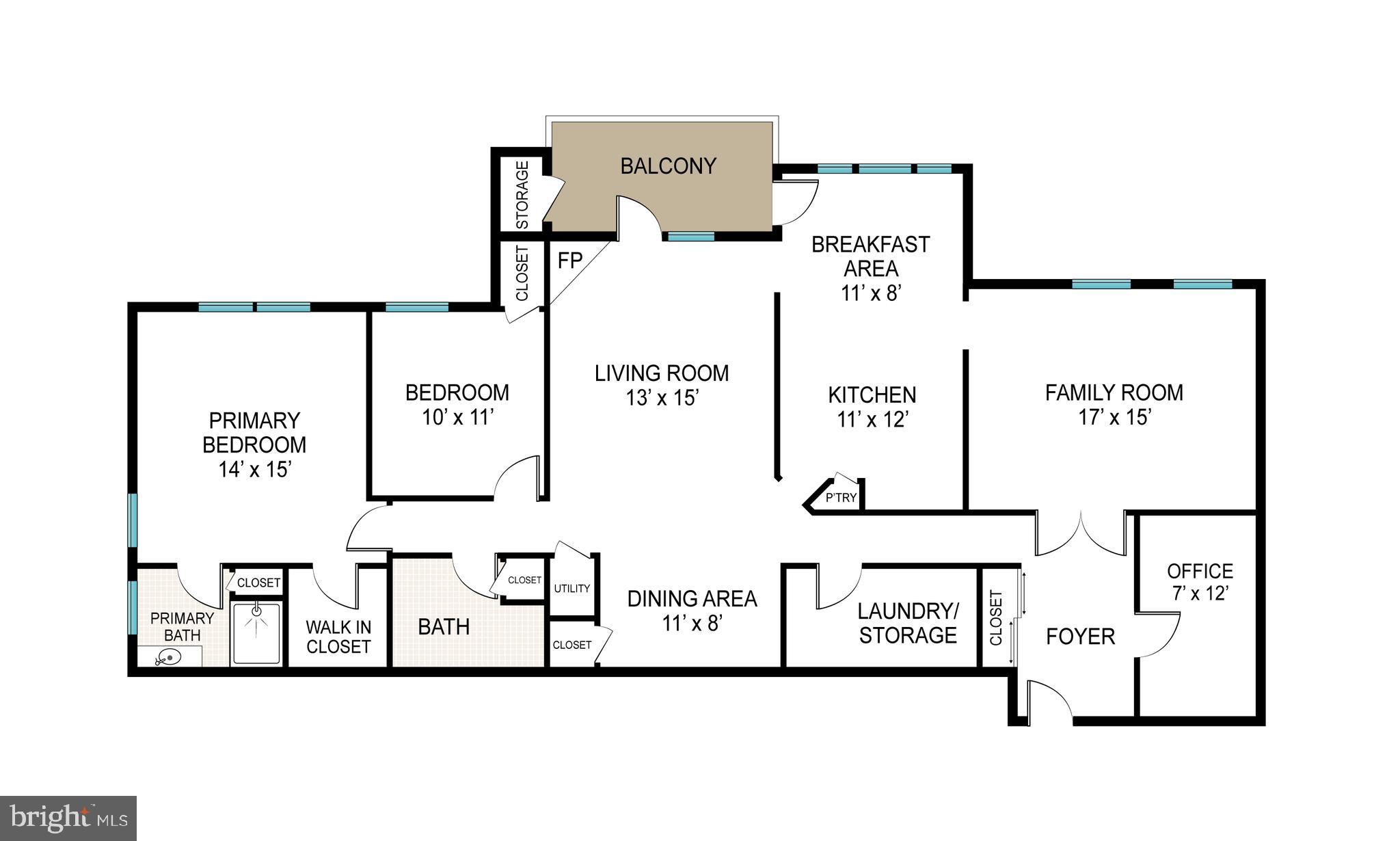 416 Rockfleet Road, Unit 202 Lutherville-Timonium, MD 21093 - Photo 30 of 30 Floor Plan