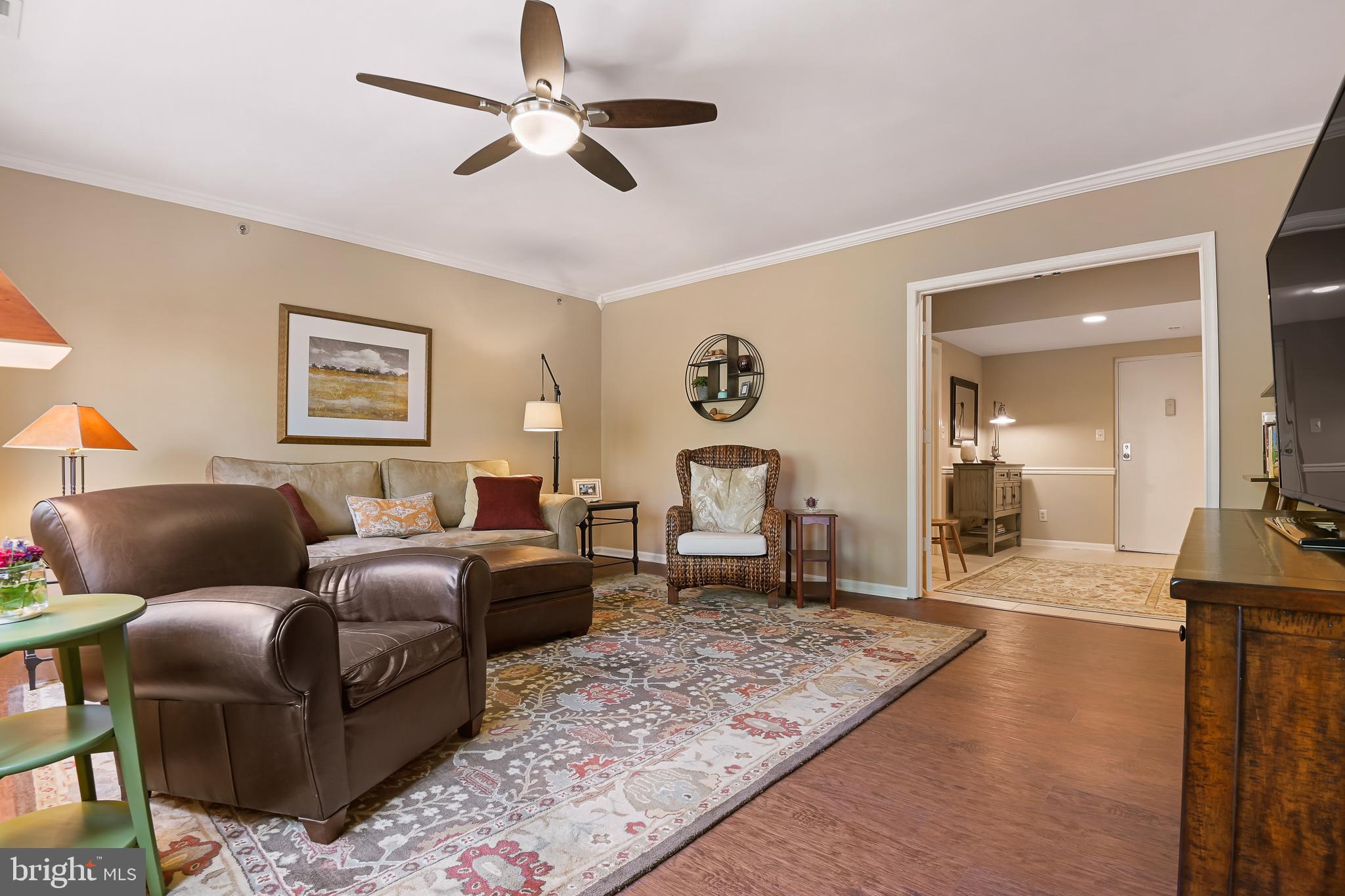 416 Rockfleet Road, Unit 202 Lutherville-Timonium, MD 21093 - Photo 3 of 30 Family Room with Updated Flooring