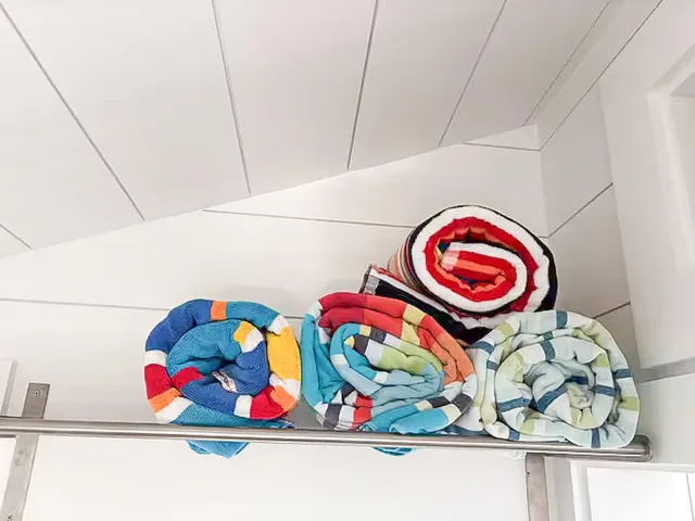 a living room with a couch and a table