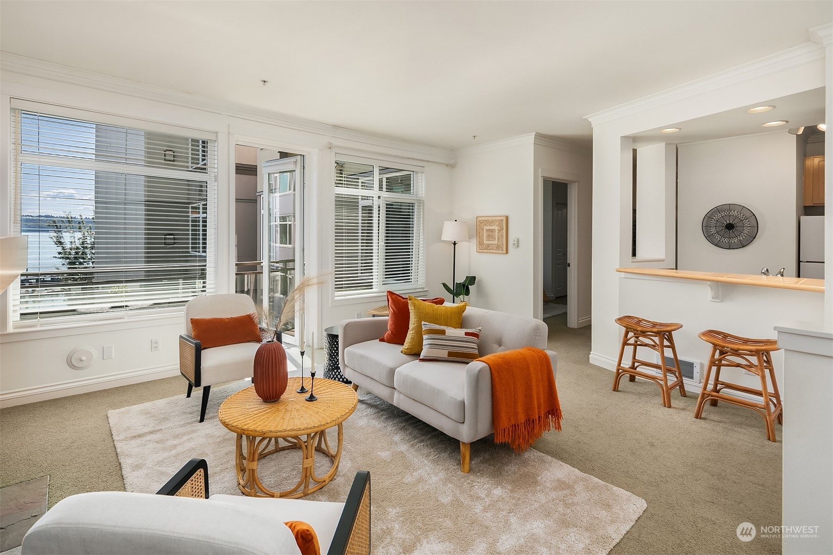 2000 Alaskan Way, Unit 442 Seattle, WA 98121 - Photo 4 of 23 a living room with furniture and a large window