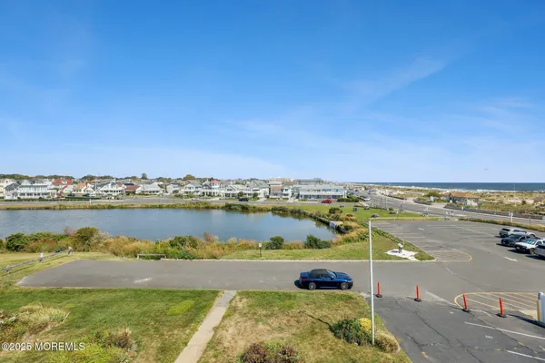 a view of an ocean and beach