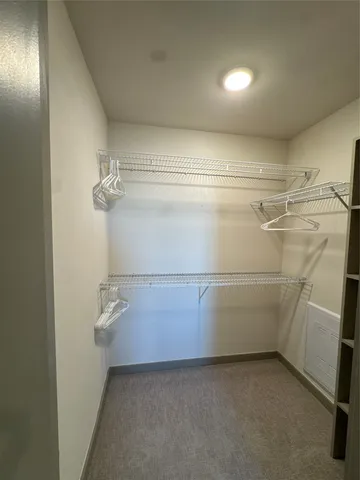 a view of storage and utility room with racks on the wall