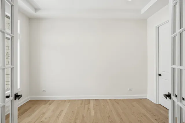 an empty room with a window