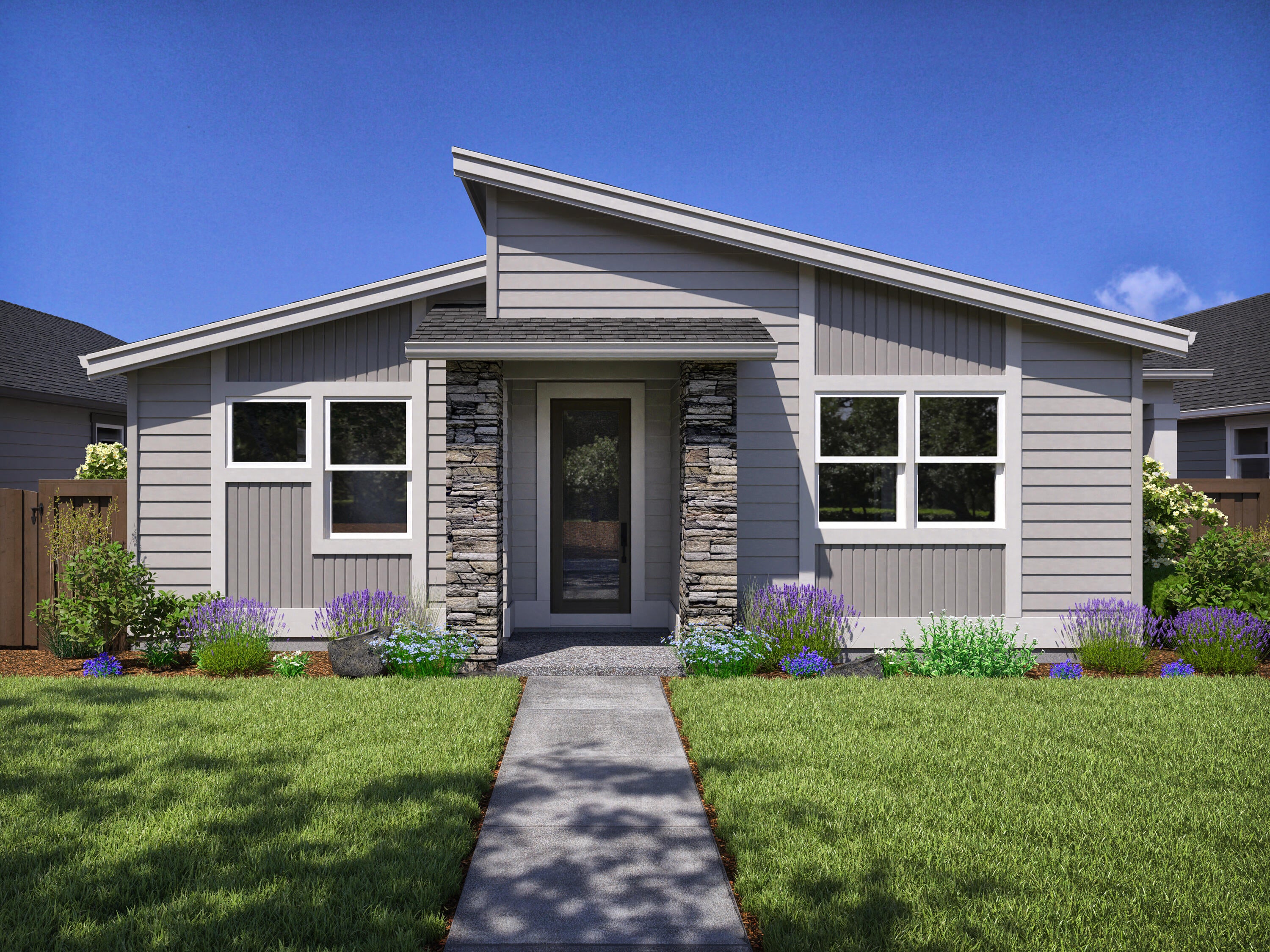 2265 Northwest Skyline Ranch Road Bend, OR 97703 - Photo 1 of 14 Rendering of exterior elevation. Paint color will differ.