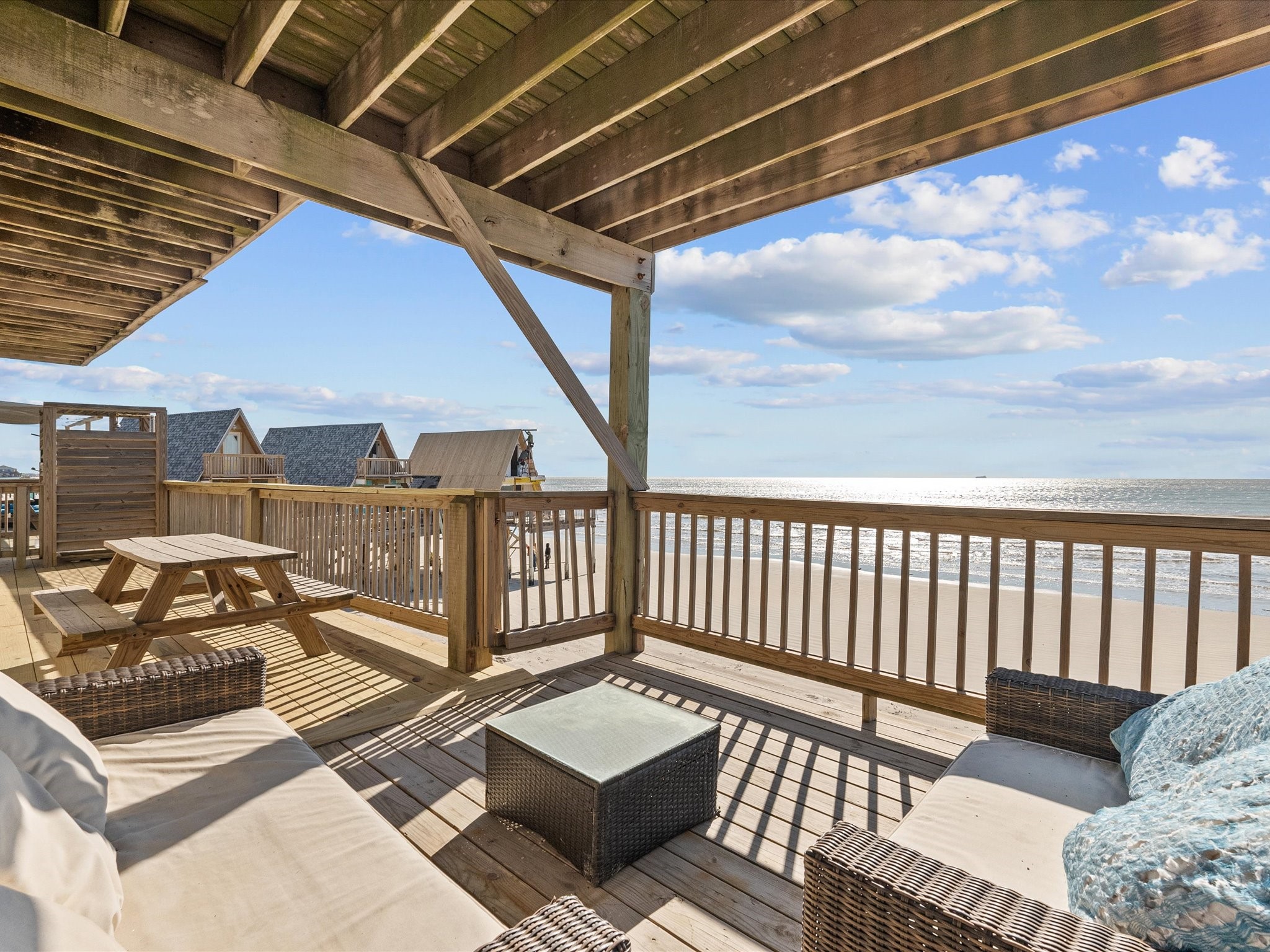 111 Beach Drive Surfside Beach, TX 77541 - Photo 20 of 31 a view of a balcony with furniture