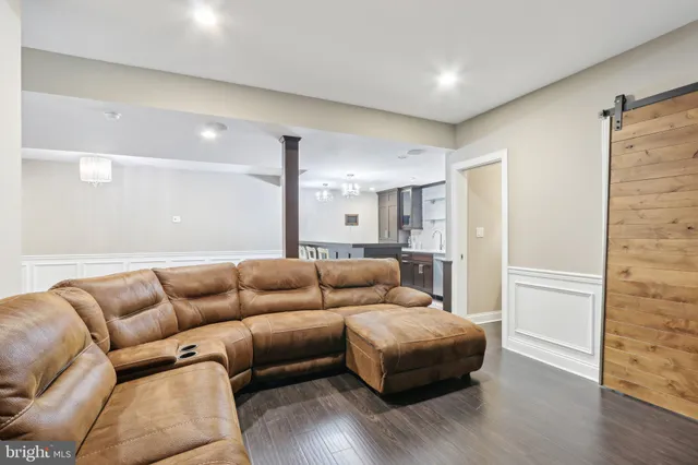 a living room with furniture and a couch