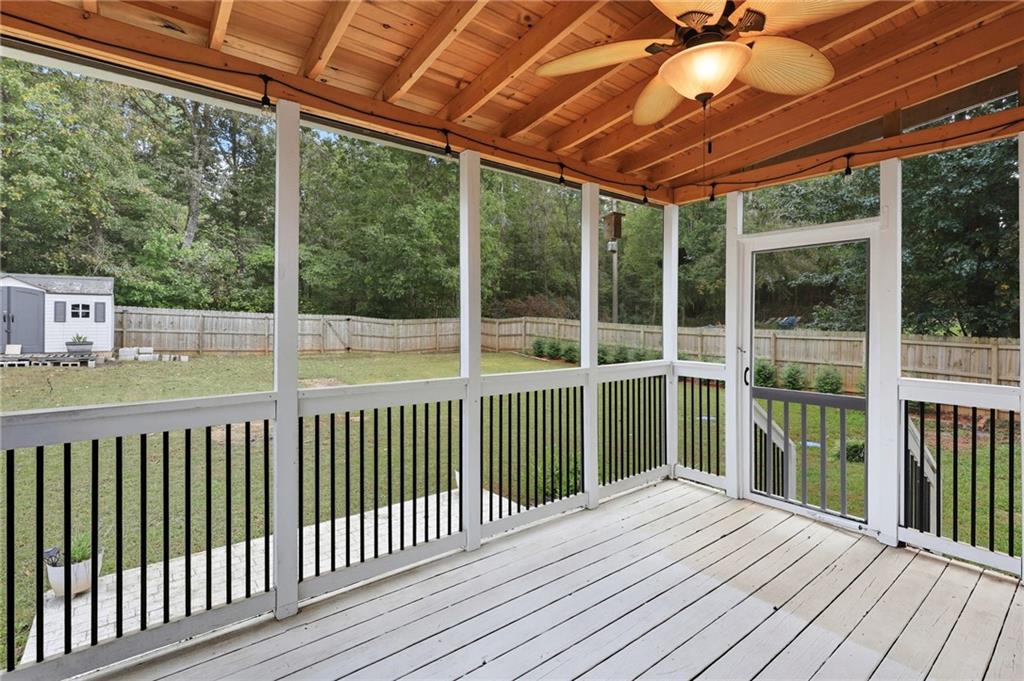 4260 Mountain Ridge Road Gainesville, GA 30506 - Photo 18 of 39 a view of a balcony with wooden floor
