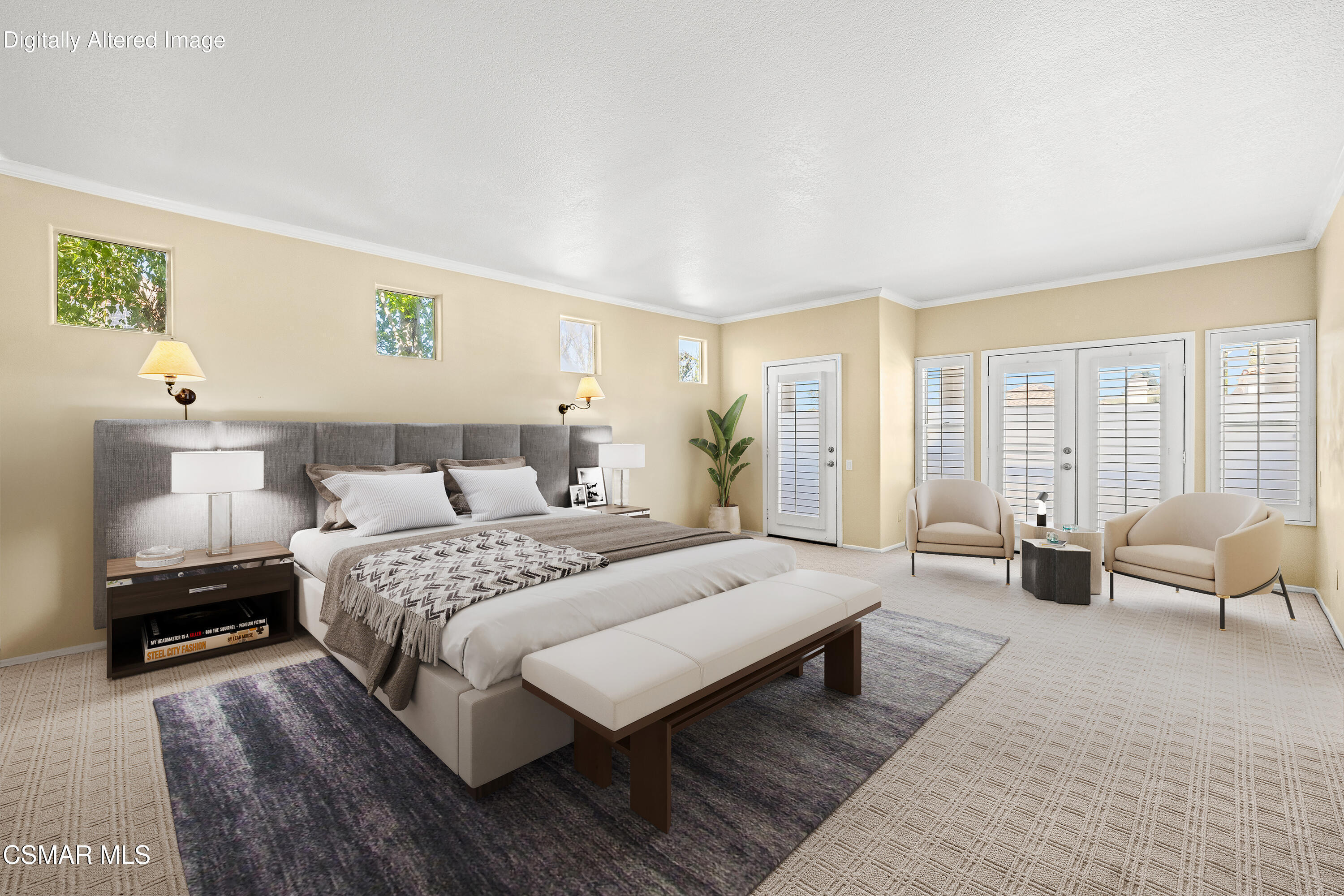 3881 Timberridge Road Moorpark, CA 93021 - Photo 14 of 28 a spacious bedroom with a bed a couch and large window