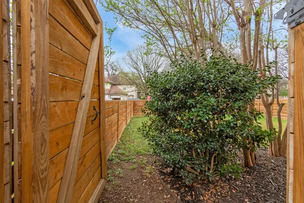 a view of a pathway of a yard