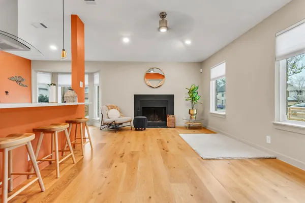 view of hall way with mirror