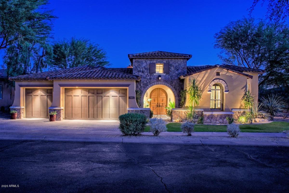 9239 East Mountain Spring Road Scottsdale, AZ 85255 - Photo 52 of 70 Front exterior at twilight