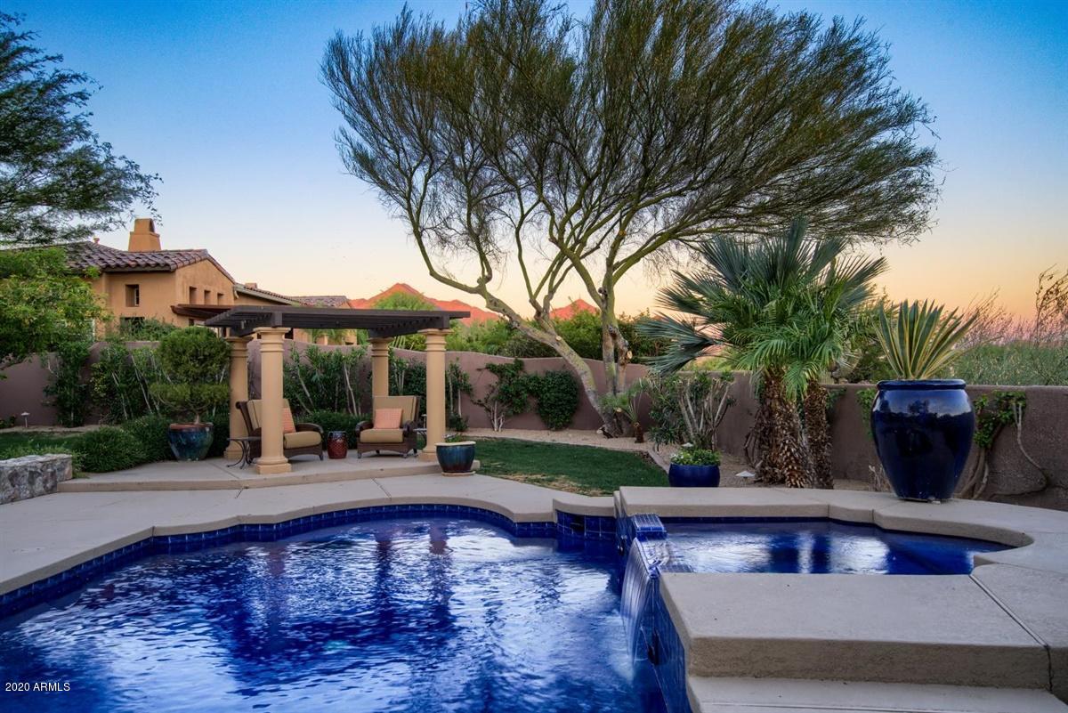 9239 East Mountain Spring Road Scottsdale, AZ 85255 - Photo 56 of 70 Pool at twilight