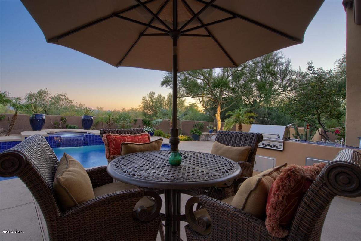 9239 East Mountain Spring Road Scottsdale, AZ 85255 - Photo 58 of 70 Patio at twilight
