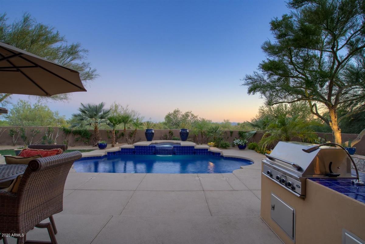 9239 East Mountain Spring Road Scottsdale, AZ 85255 - Photo 59 of 70 Pool at twilight