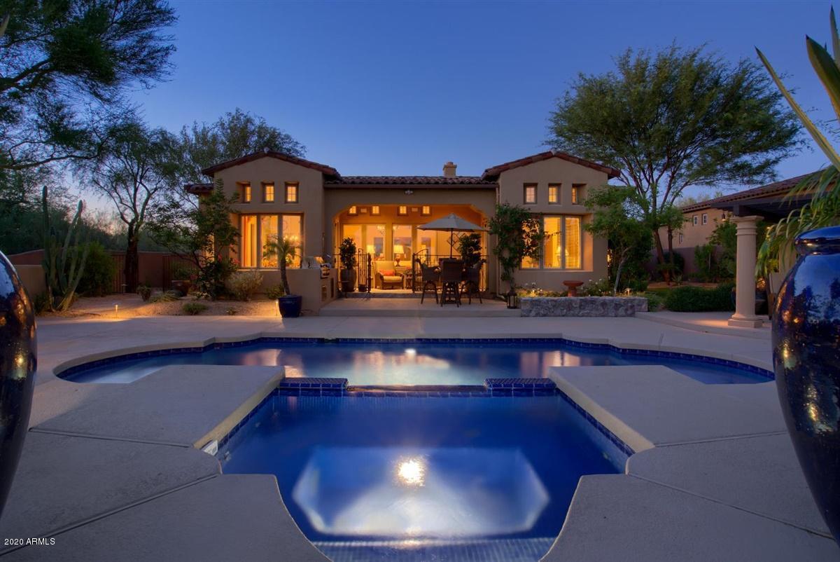 9239 East Mountain Spring Road Scottsdale, AZ 85255 - Photo 60 of 70 Pool at twilight