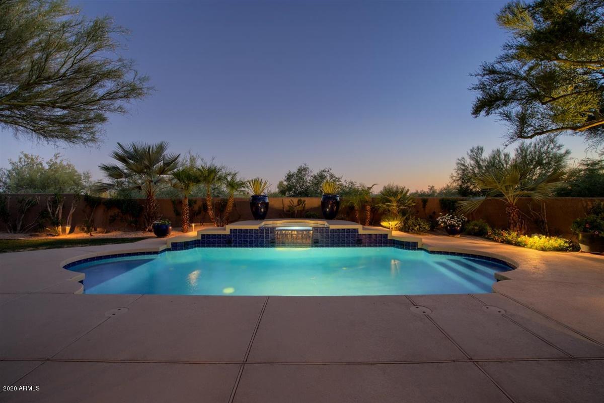 9239 East Mountain Spring Road Scottsdale, AZ 85255 - Photo 61 of 70 Pool at twilight