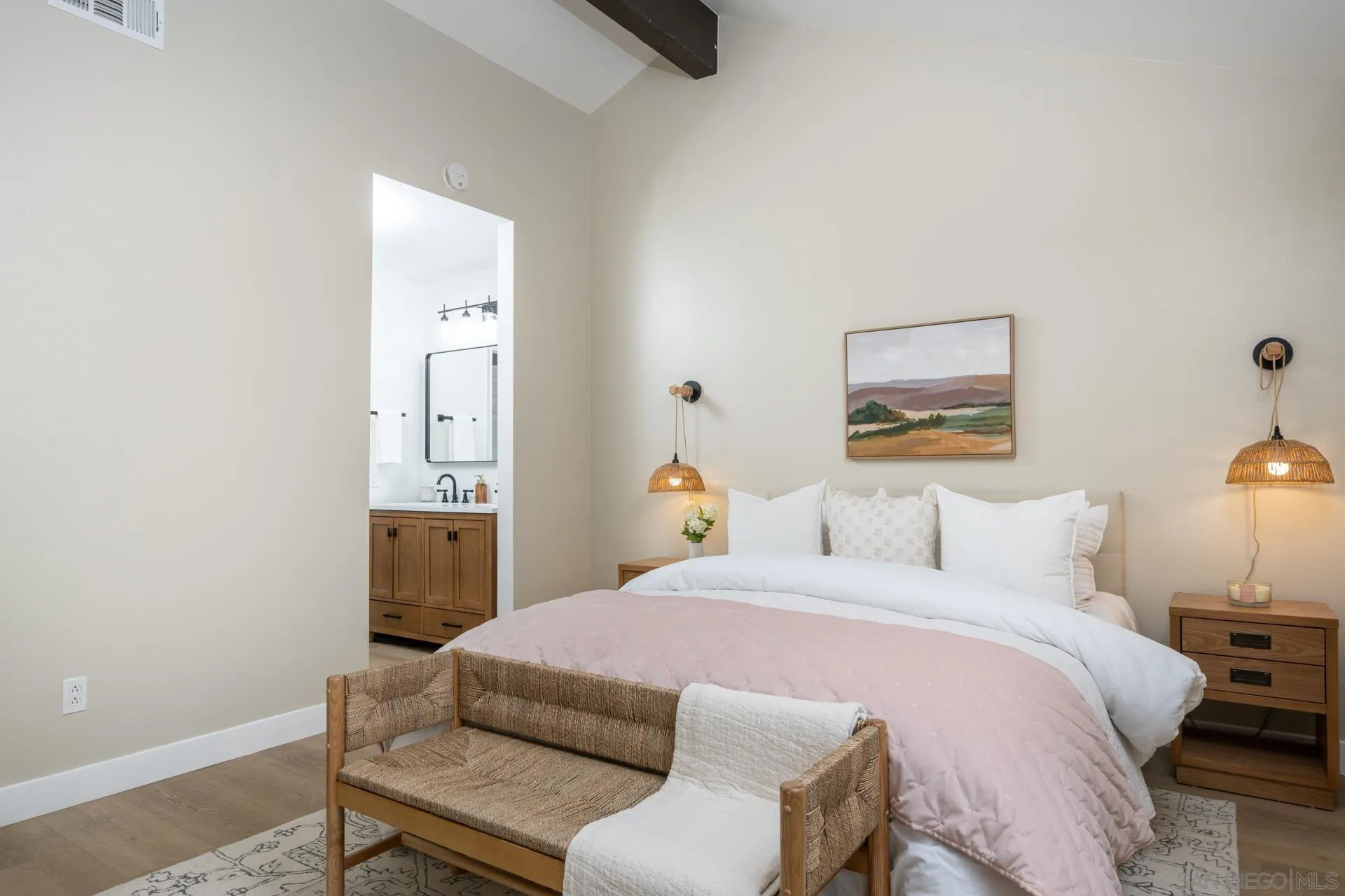 10354 Settle Road Santee, CA 92071 - Photo 17 of 56 a bedroom with a bed and a painting on the wall