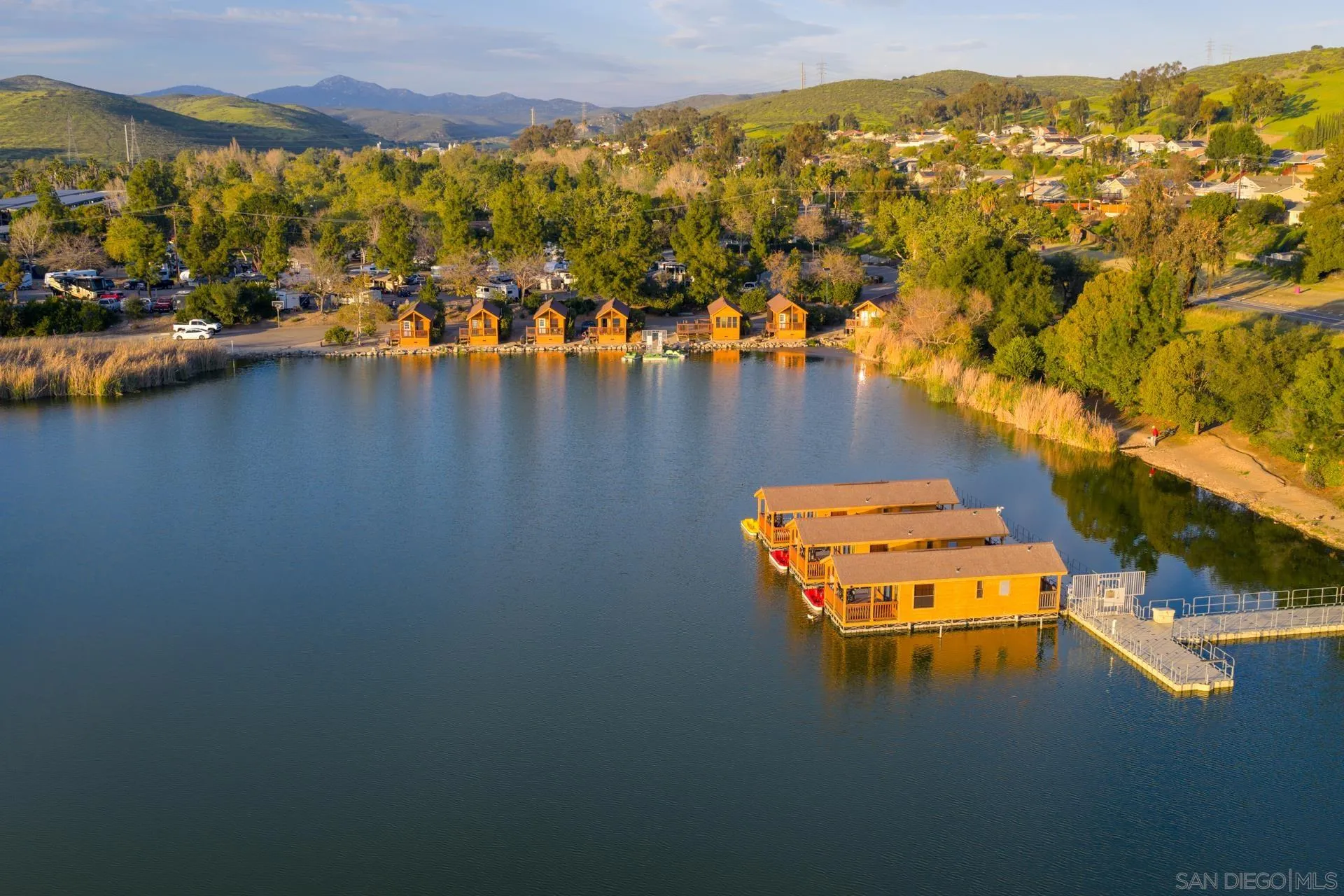 10354 Settle Road Santee, CA 92071 - Photo 41 of 56 an aerial view of a house with a lake view