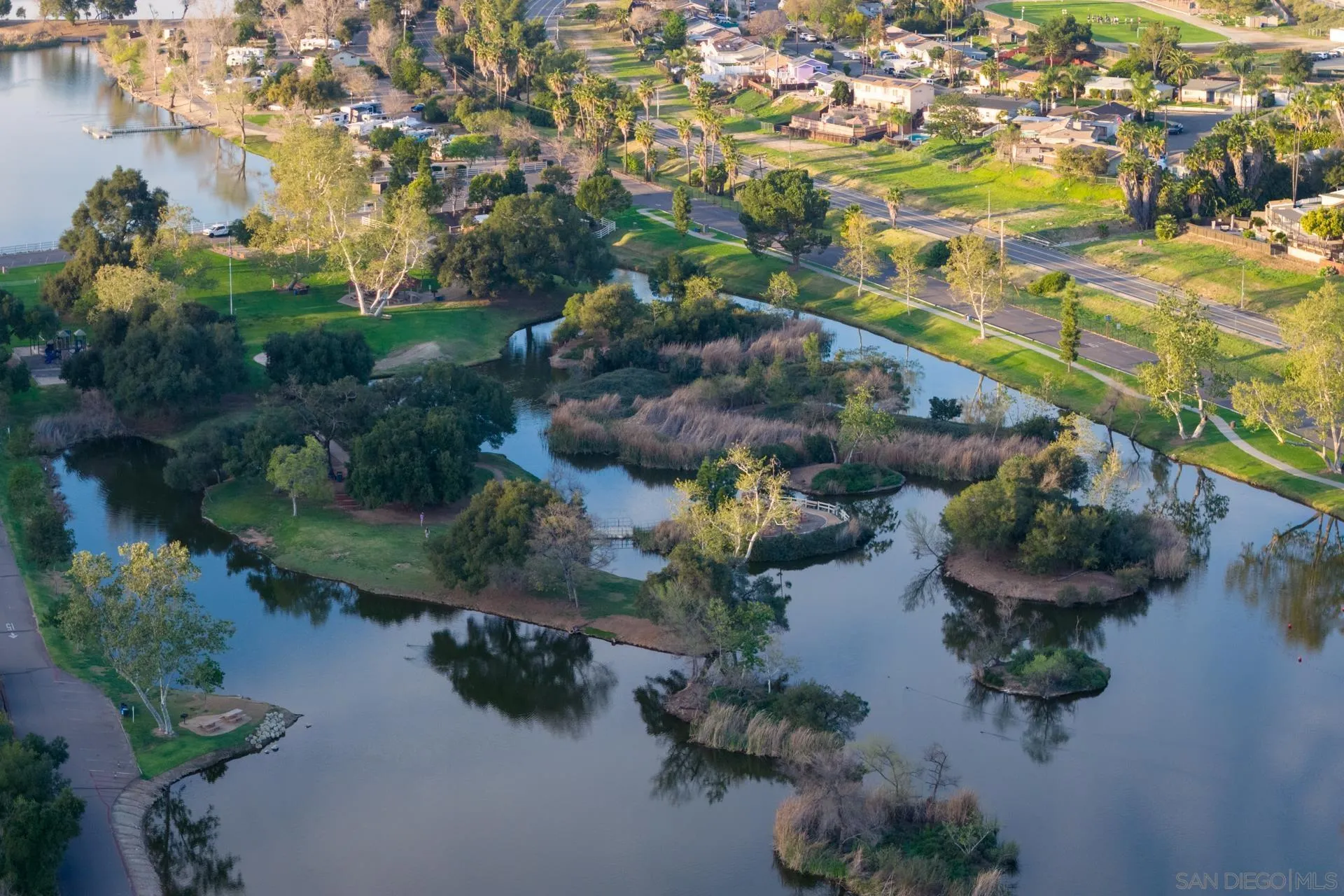 10354 Settle Road Santee, CA 92071 - Photo 47 of 56 an aerial view of residential houses with outdoor space