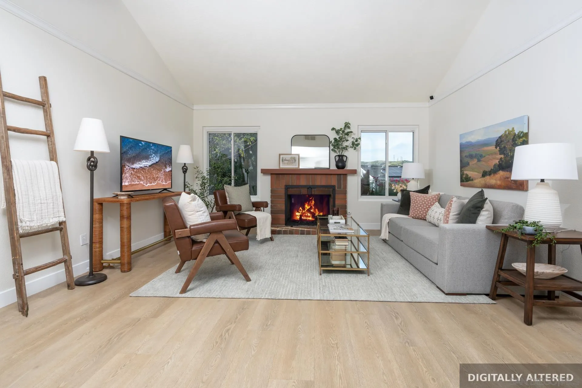 10354 Settle Road Santee, CA 92071 - Photo 6 of 56 a living room with furniture and a fireplace