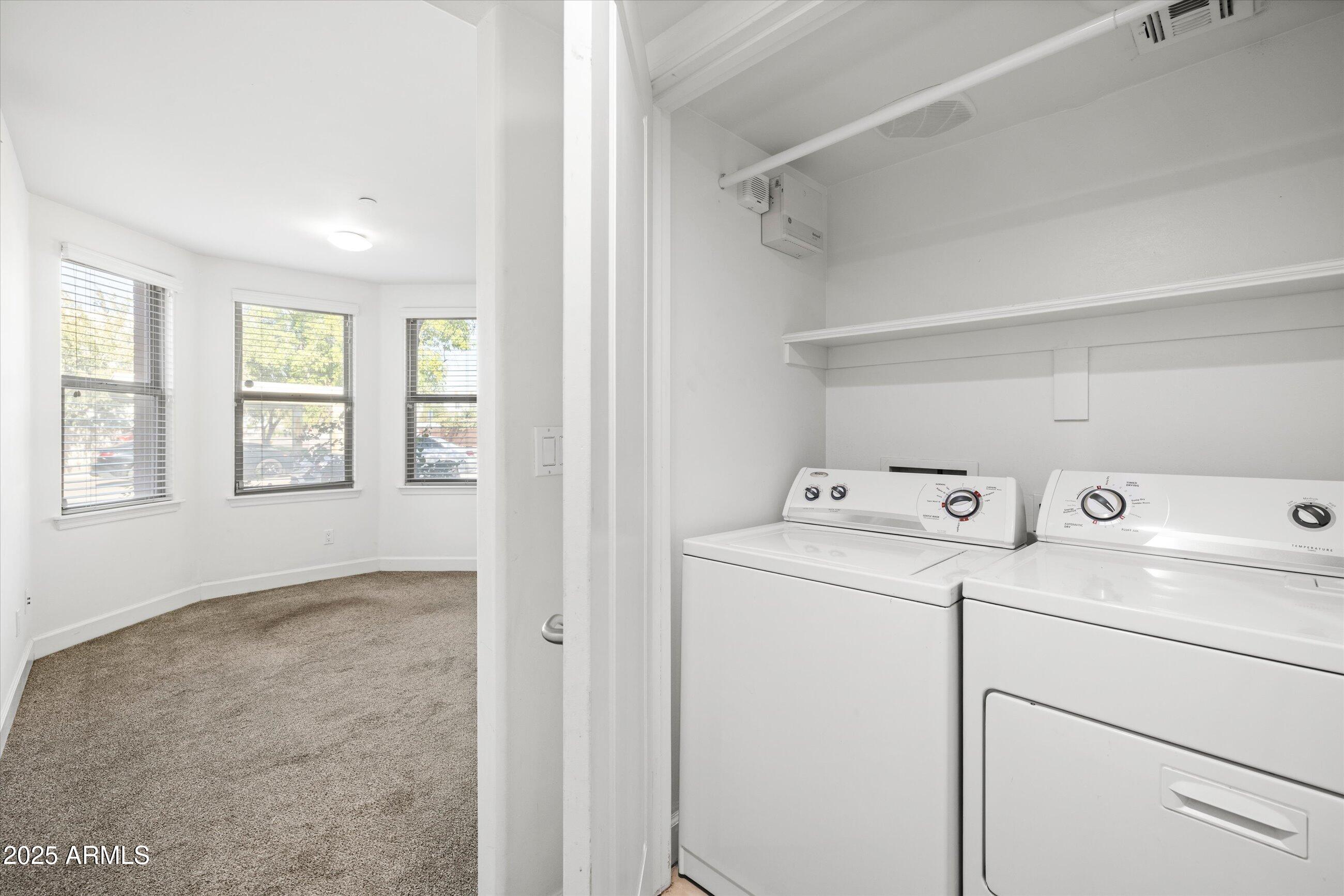 505 West 6th Street Tempe, AZ 85281 - Photo 24 of 32 a view of storage and utility room with washer and dryer